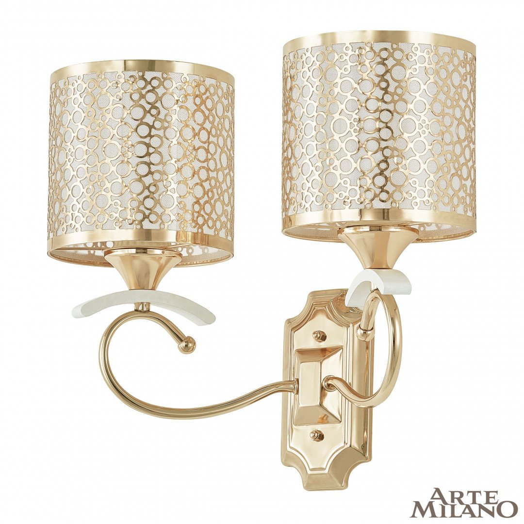 Настенное бра Arte Milano Florentia-9787 309787/2W Wh/Gd