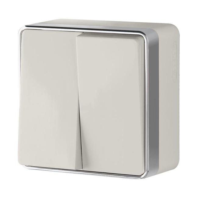 Выключатель Werkel W5020003/ Выключатель двухклавишный Gallant (слоновая кость)