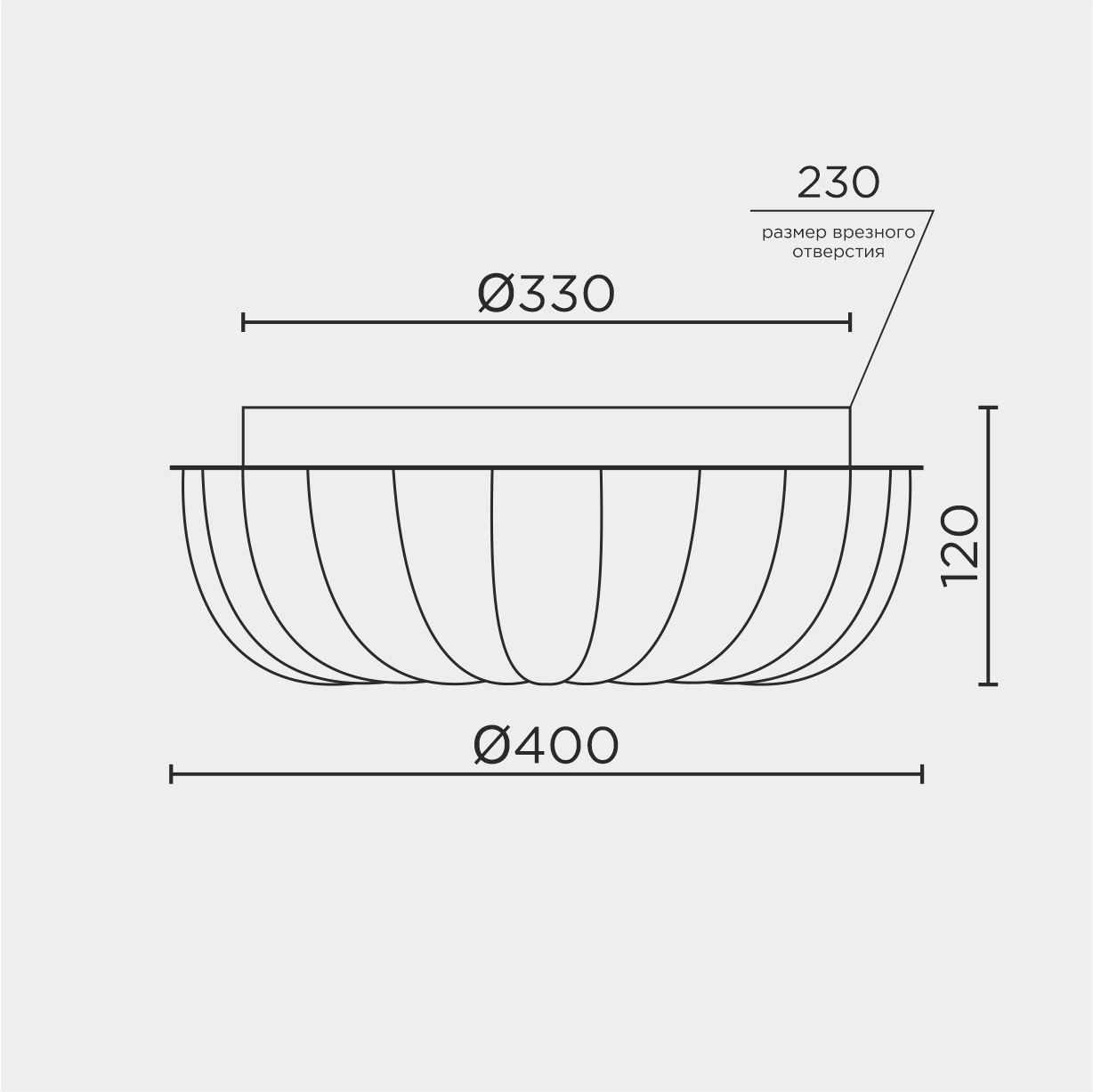L1115-400 GD Потолочный светильник L LED4U L1115-400 GD