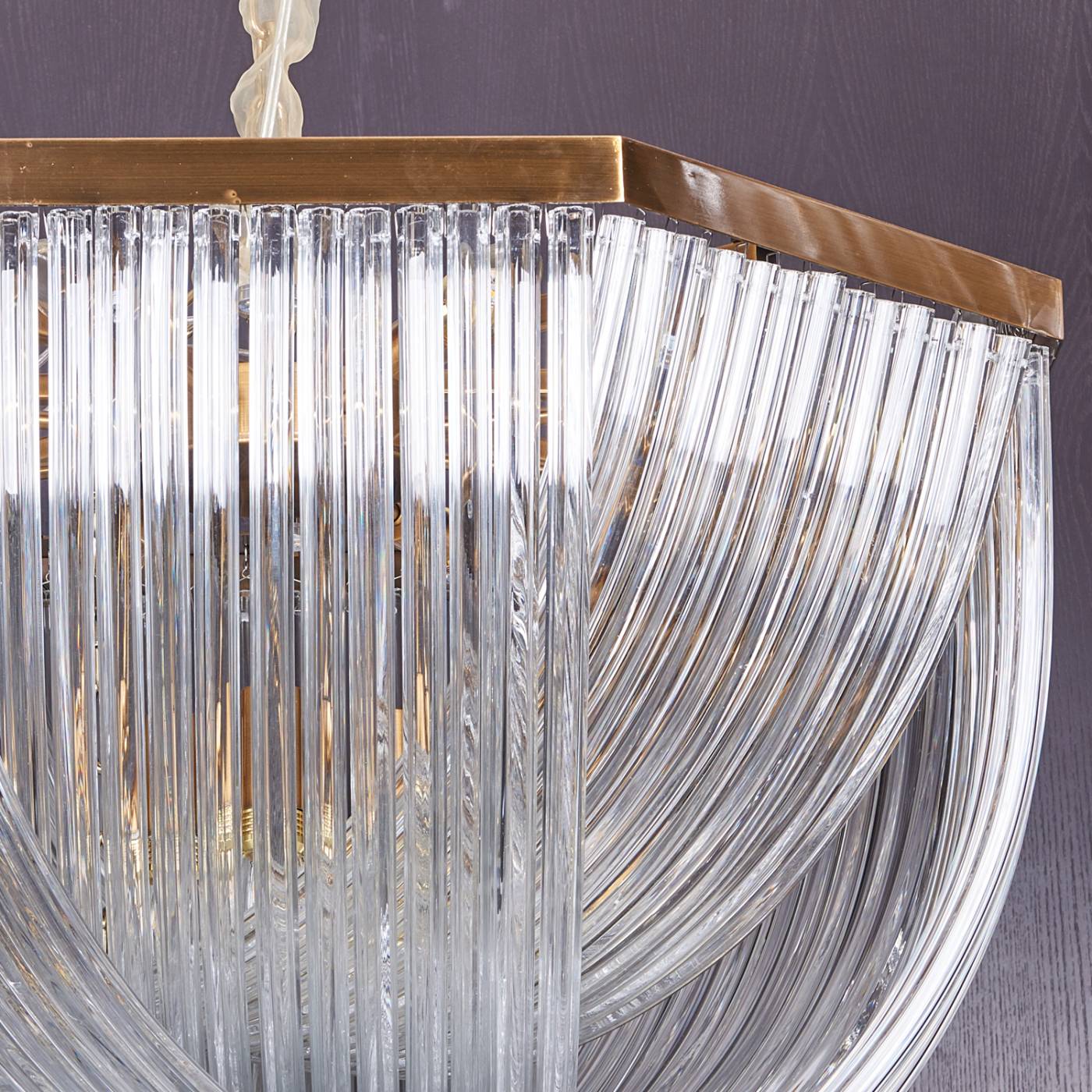 Подвесная люстра Delight Collection Murano Glass A001-800 L12 brass/clear