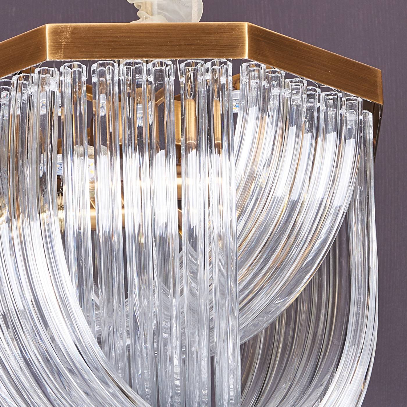 A001-400 L4 brass/clear Подвесная люстра Delight Collection Murano Glass A001-400 L4 brass/clear
