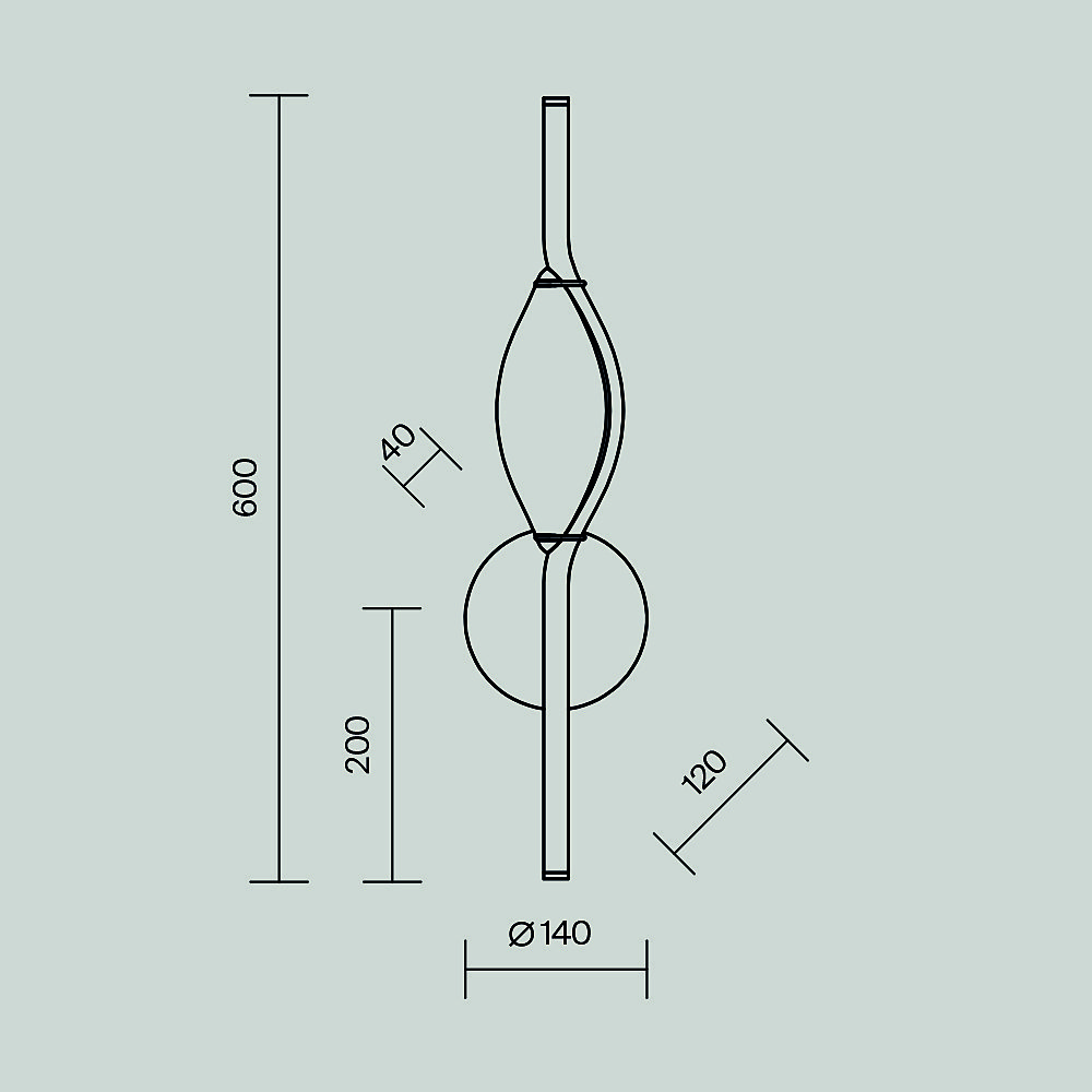 Настенное бра Maytoni Foresight MOD347WL-L8BS3K
