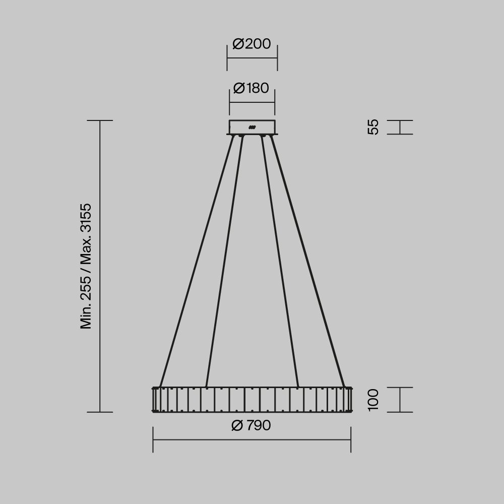 Подвесная люстра Majesty Maytoni MOD517PL-L40BS3K