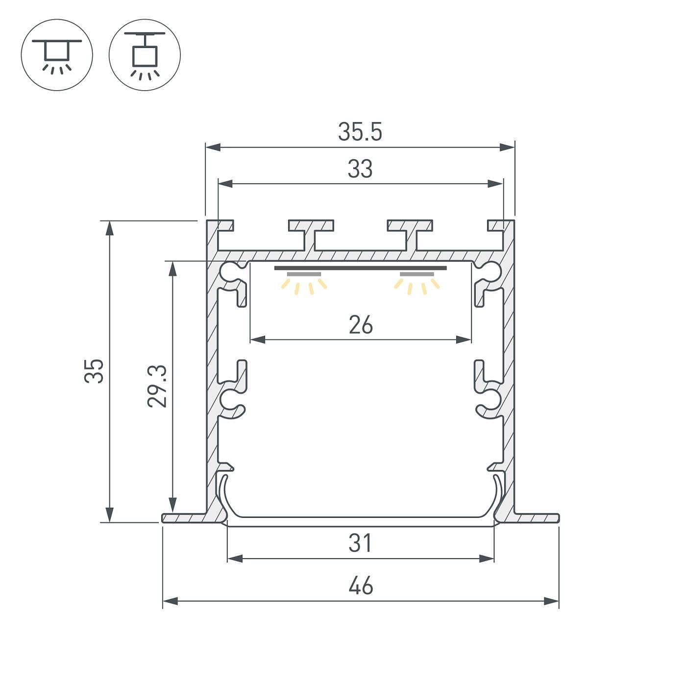 Профиль Arlight Linia-S 057040