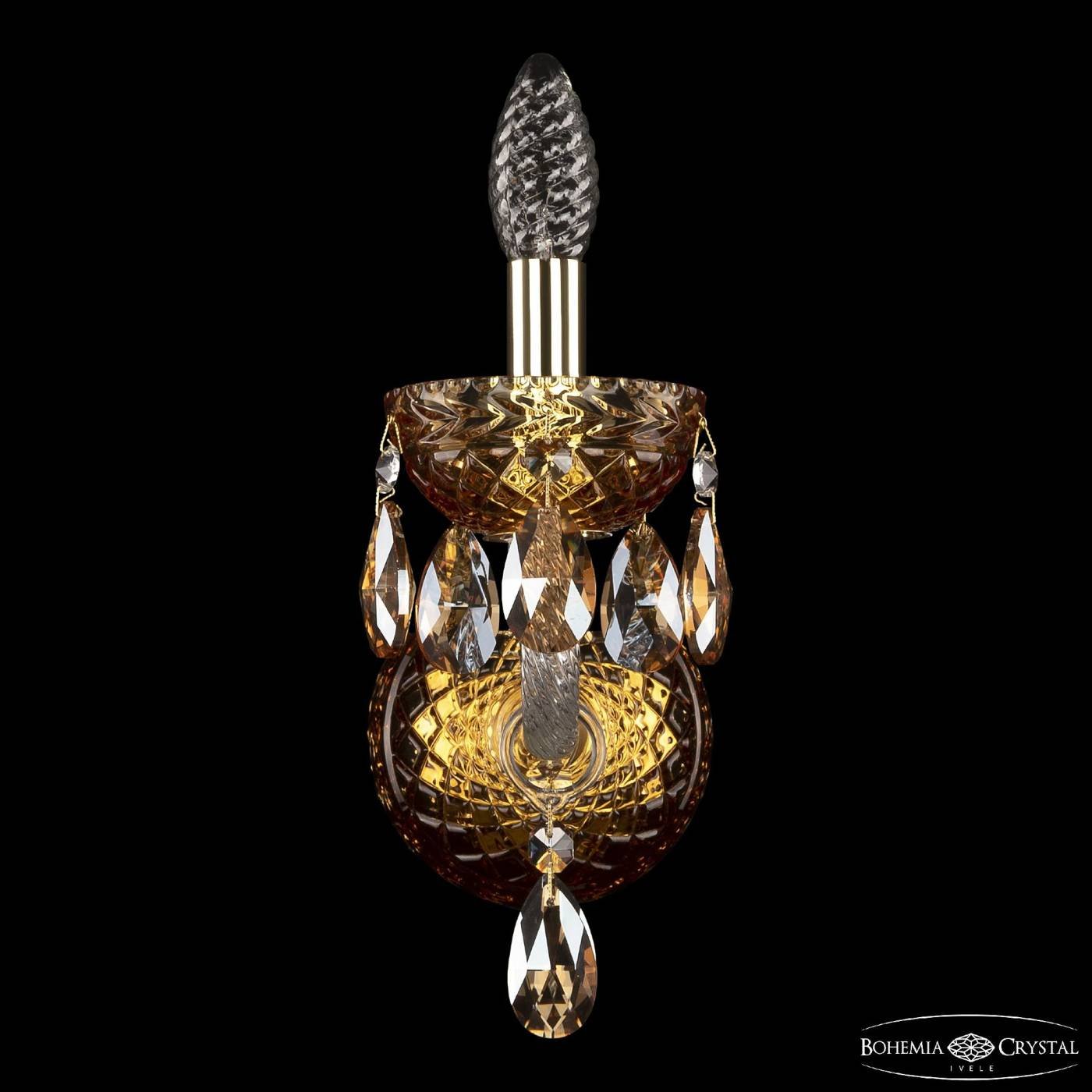 Настенное бра Bohemia 5417 5417B/1/165 G Amber/M-1F K721