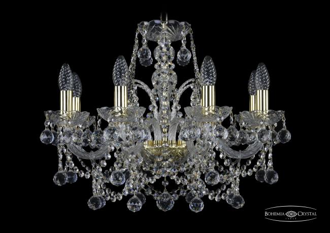 1411/8/195 G Balls Подвесная хрустальная люстра 1411 Bohemia 1411/8/195 G Balls