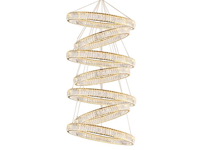 Потолочная чашка 8240 D40 7 вертик.колец gold Потолочная чашка Newport Crystal Потолочная чашка 8240 D40 7 вертик.колец gold