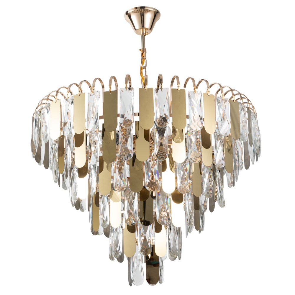 A2719SP-8GO Подвесная хрустальная люстра Vivien Arte Lamp A2719SP-8GO