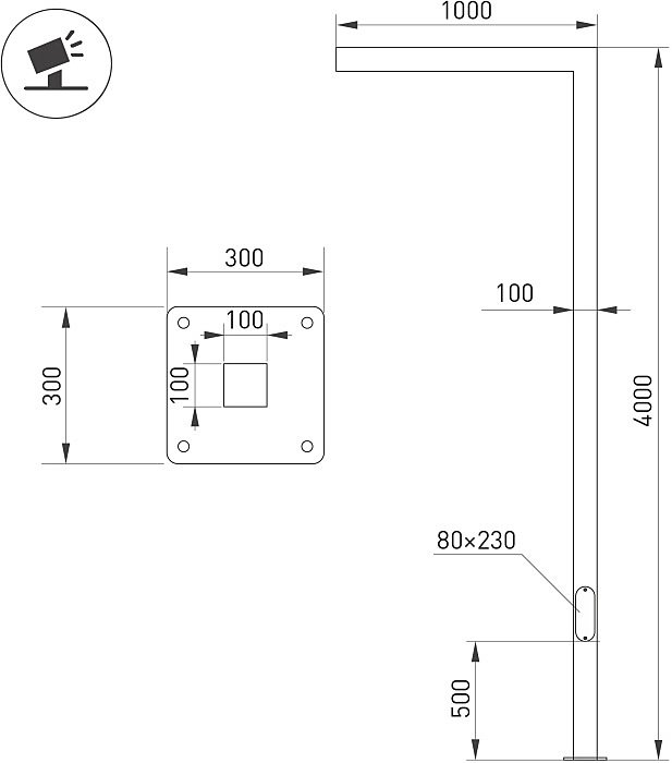 Столб фонарный уличный Arlight 051404