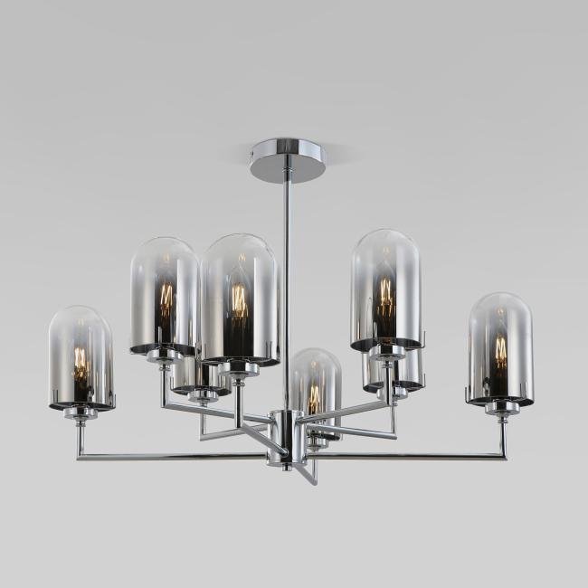 60156/8 хром Потолочная люстра Eurosvet Pluto 60156/8 хром
