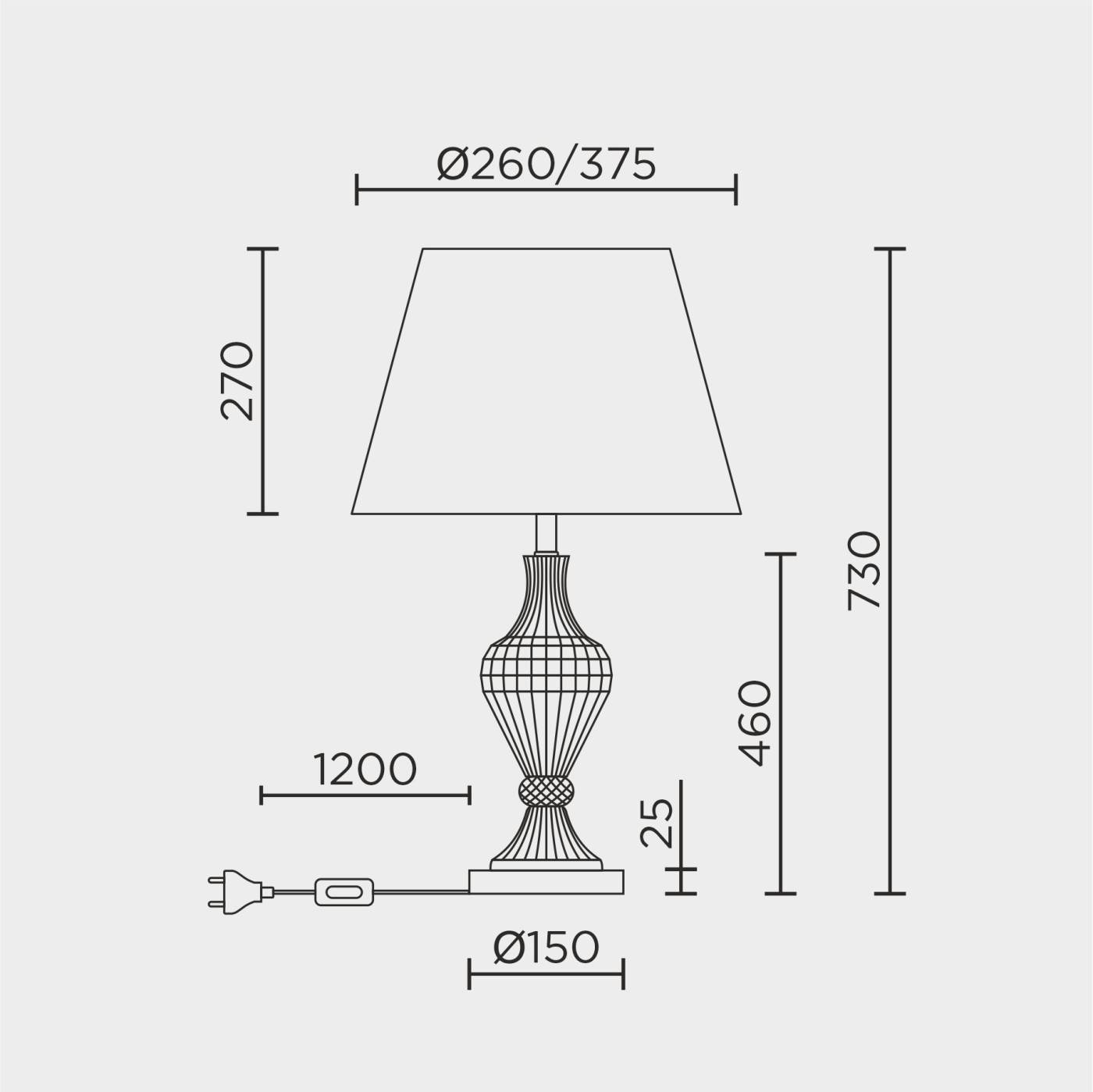 ML.5506.01TL CR Настольная лампа ML Modelux ML.5506.01TL CR