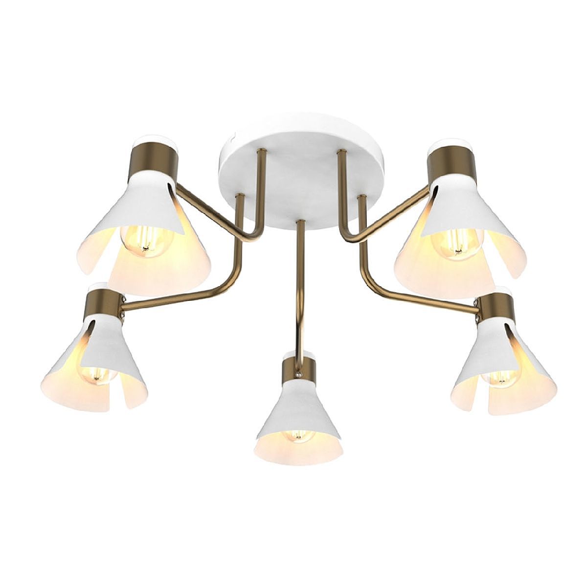 MD.8312-5-S-WH+AB Потолочная люстра IMEX MD.8312-5-S-WH+AB