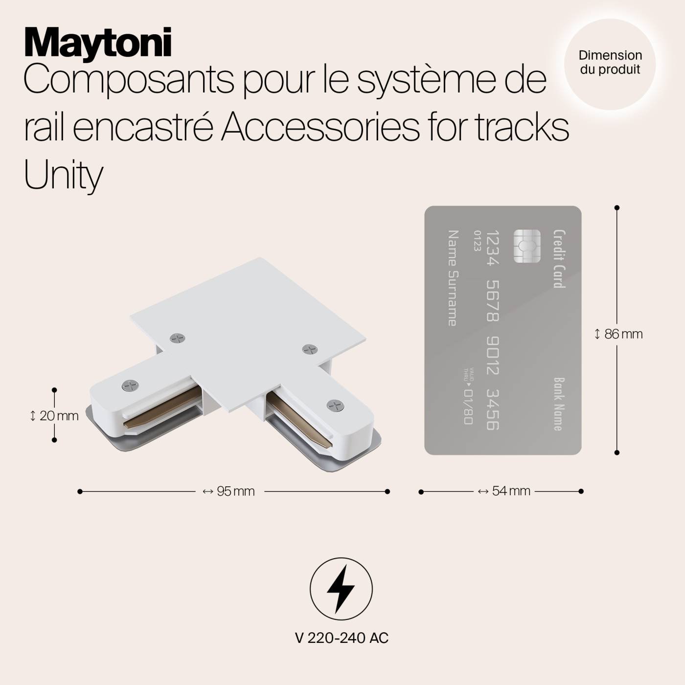 TRA002CL-11W Коннектор L-образный Maytoni Accessories for tracks TRA002CL-11W