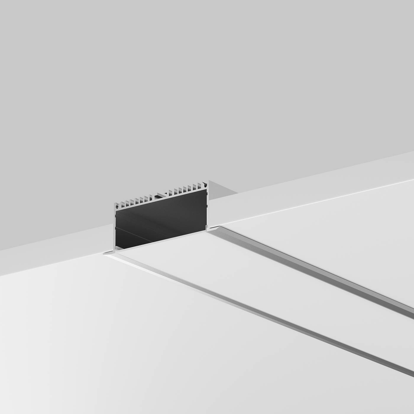 632007 Алюминиевый профиль встраиваемый ALM-8832-S-2M Maytoni Встраиваемый с накладным фланцем профиль 632007