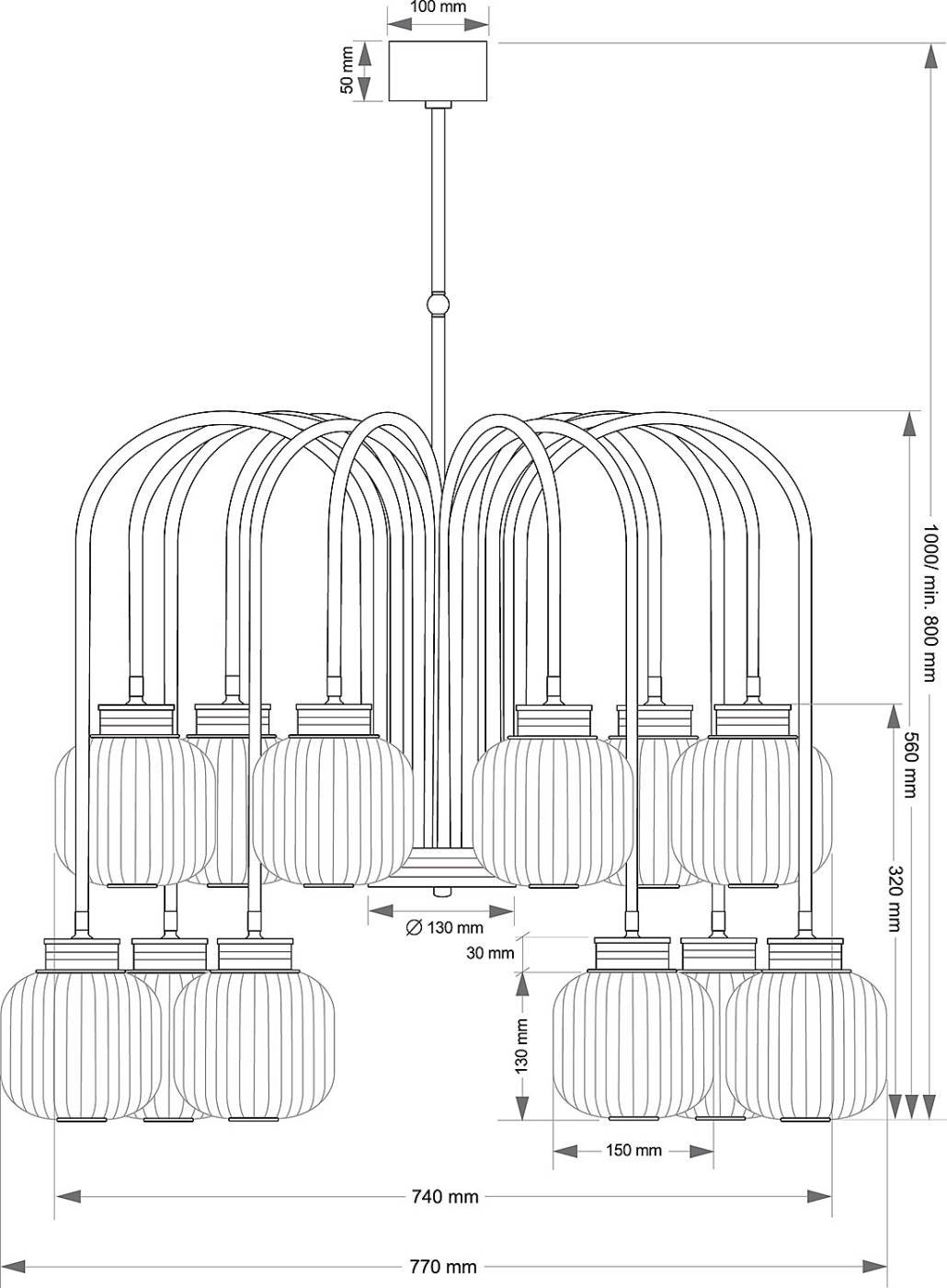 Люстра на штанге Kutek Alba ALB-ZW-12(Z)