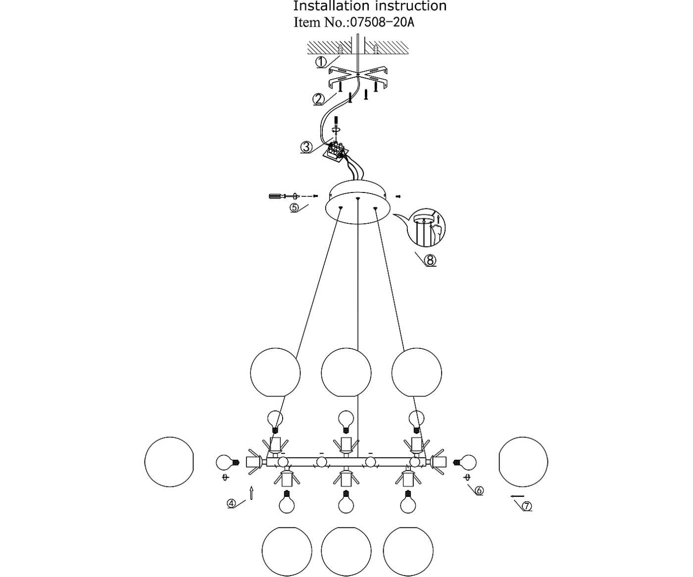 Подвесная люстра KINK Light Сида 07508-20,20