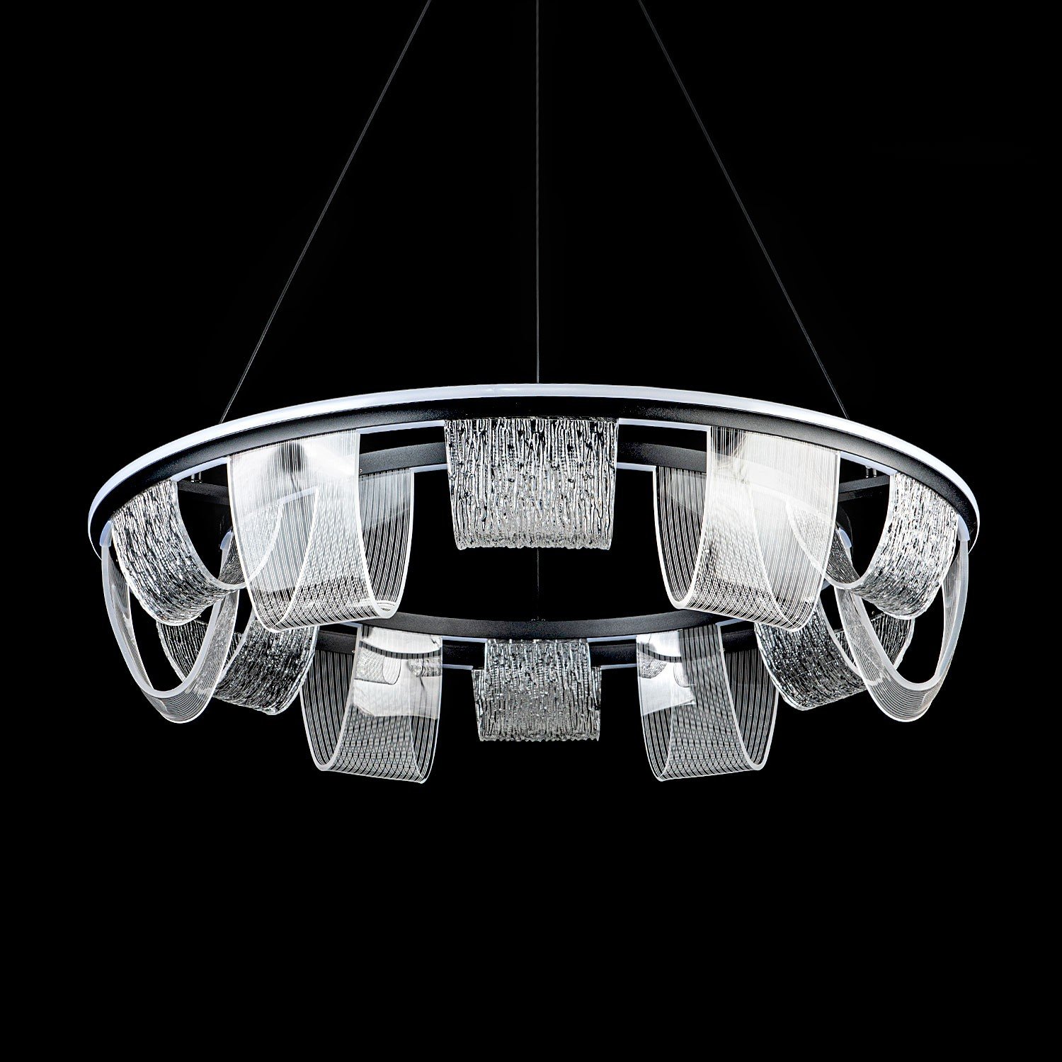L7706-800 BK Подвесная люстра L LED4U L7706-800 BK