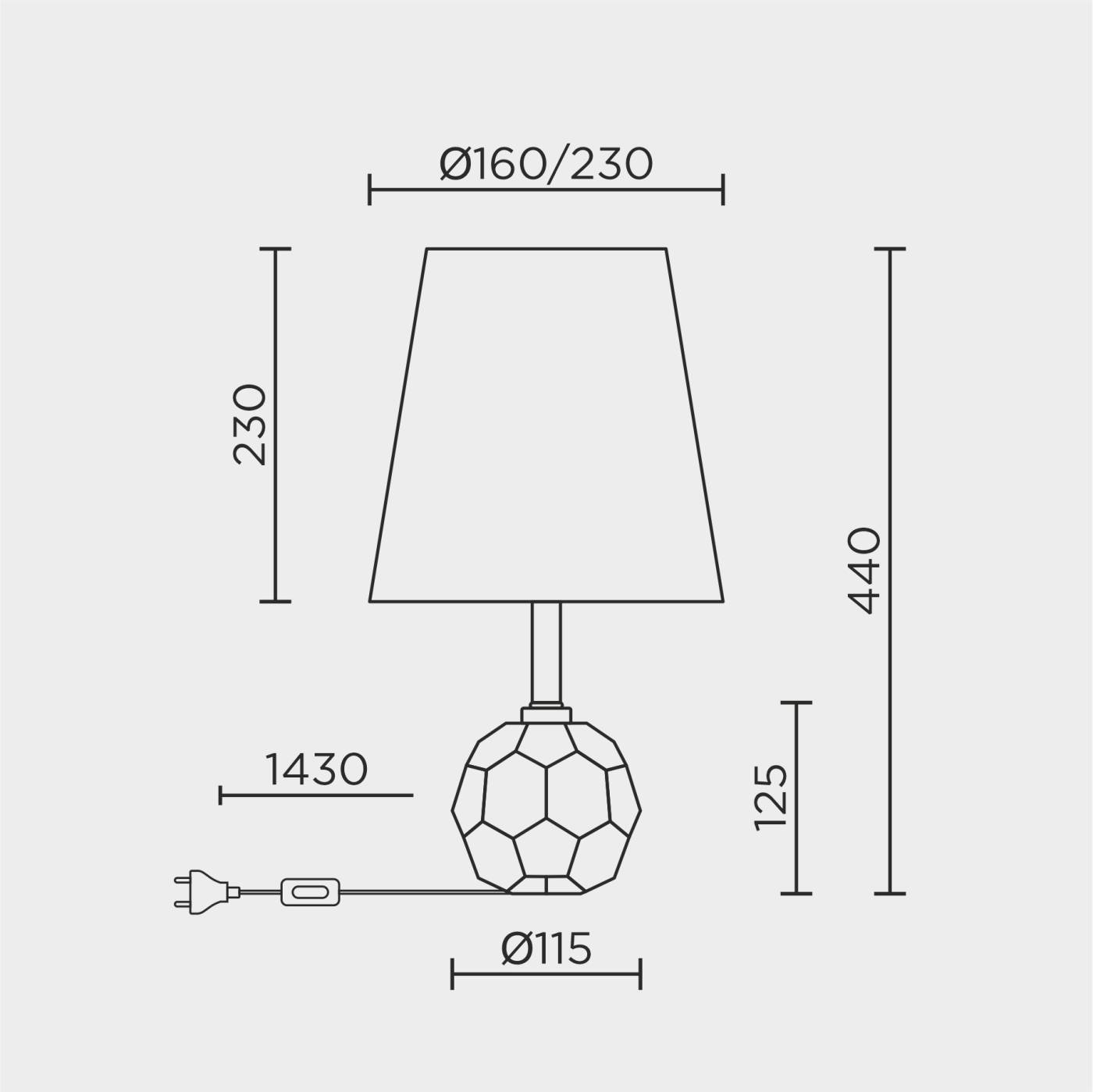 ML.6102.01TL Настольная лампа ML Modelux ML.6102.01TL