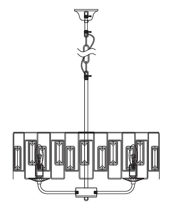 1028-206 Подвесная люстра Rivoli Waltraud 1028-206