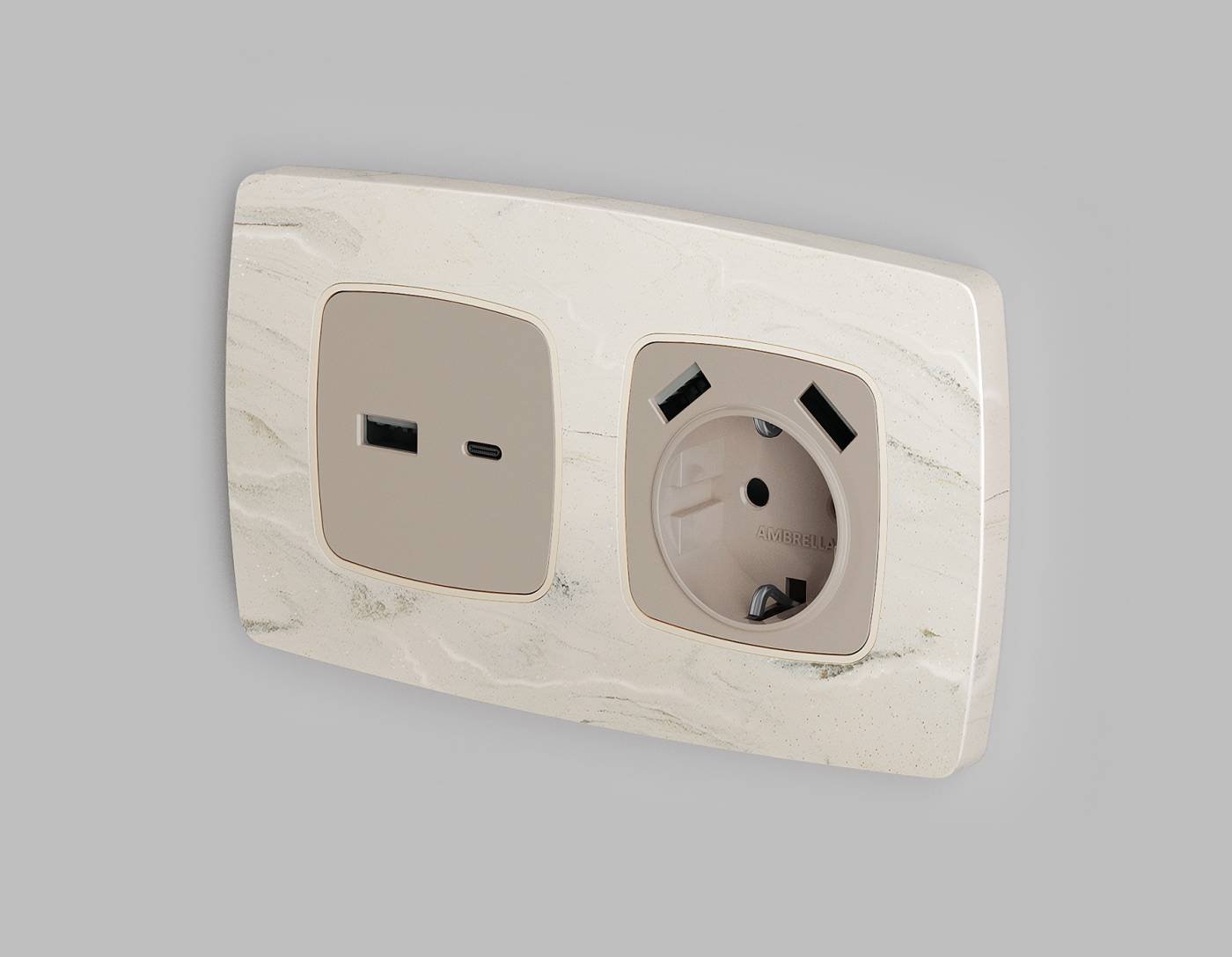 OP3710 Накладка на механизм Ambrella Volt OMEGA OP3710