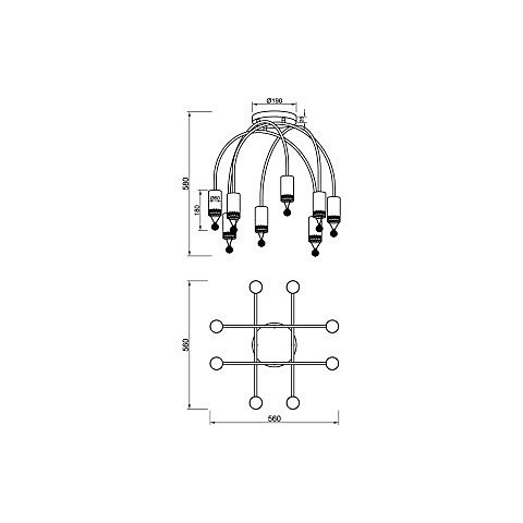 VL4283L08 Потолочная люстра Vele Luce Pioggia VL4283L08
