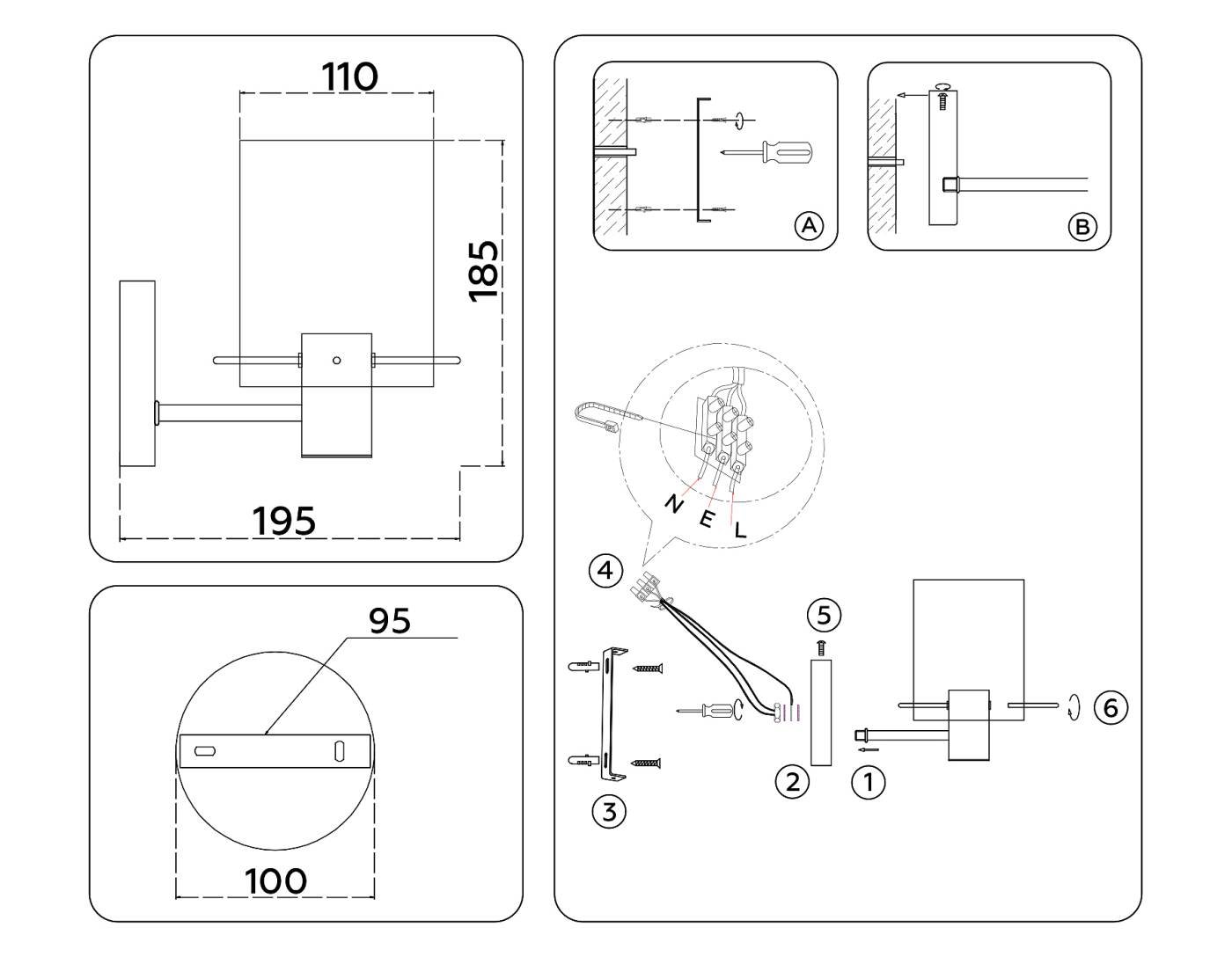 Настенное бра Ambrella Modern LH57045