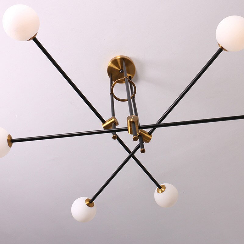 9389P/6 black/gold Потолочная люстра Delight Collection Bistro Globe 9389P/6 black/gold