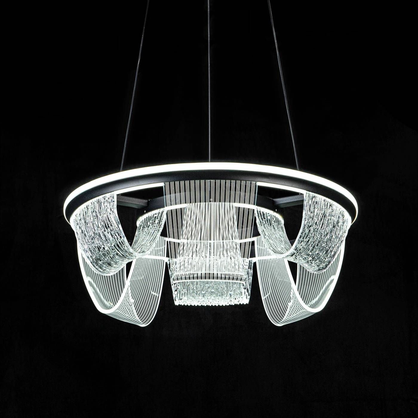 Подвесная люстра L LED4U L7706-460 BK