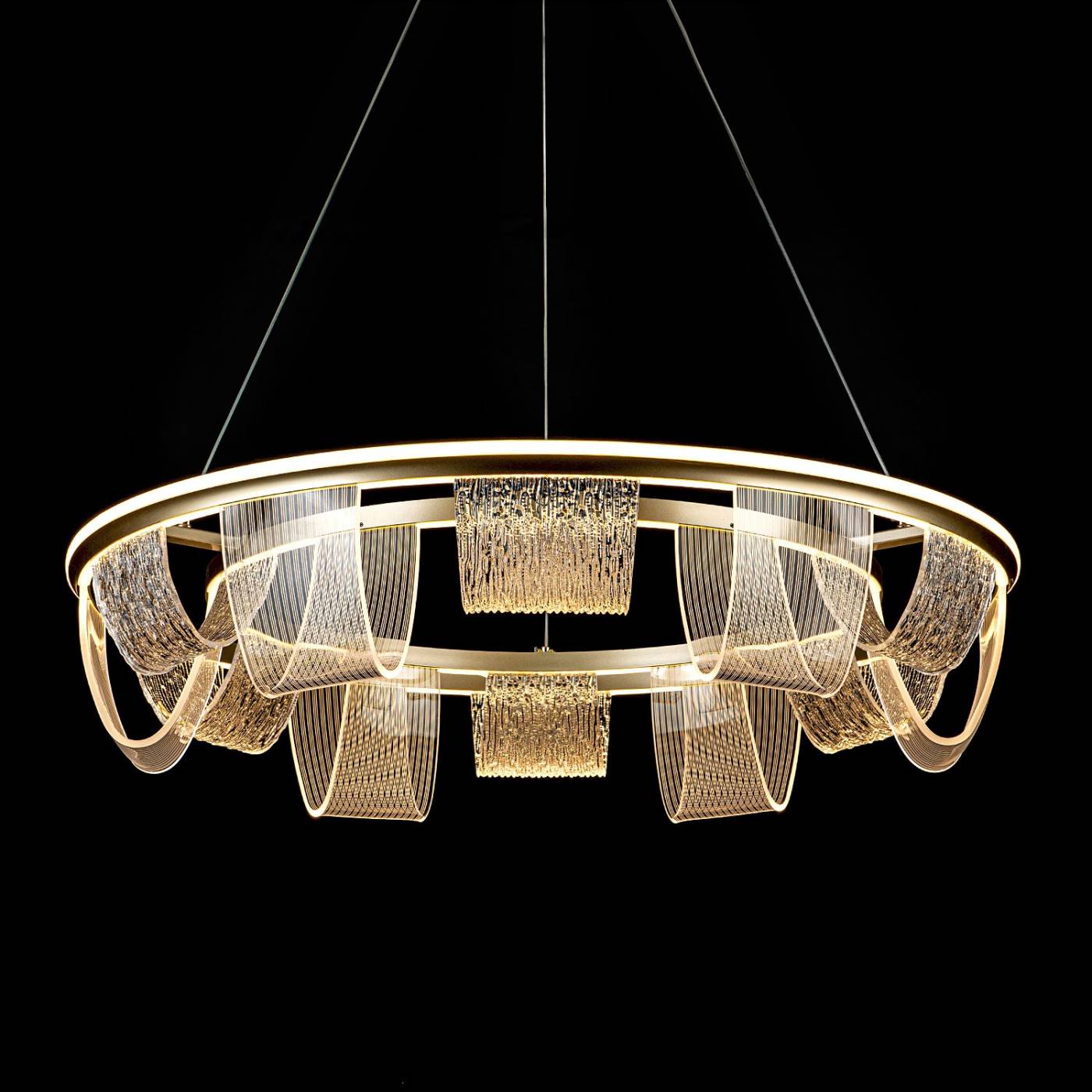 L7706-800 GD Подвесная люстра L LED4U L7706-800 GD