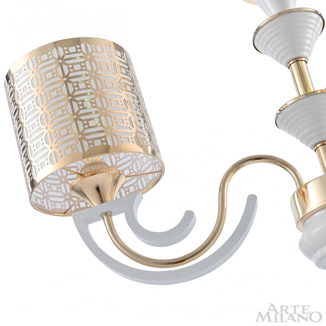308857/3 Wh/Gd Подвесная люстра Arte Milano Florentia-8857 308857/3 Wh/Gd