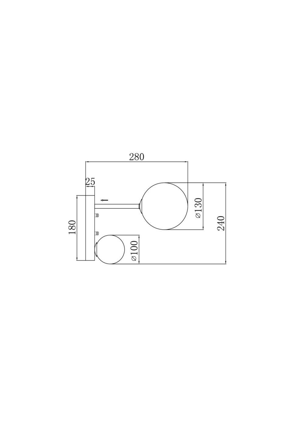 Настенное бра Freya Sphirity FR5376WL-02B
