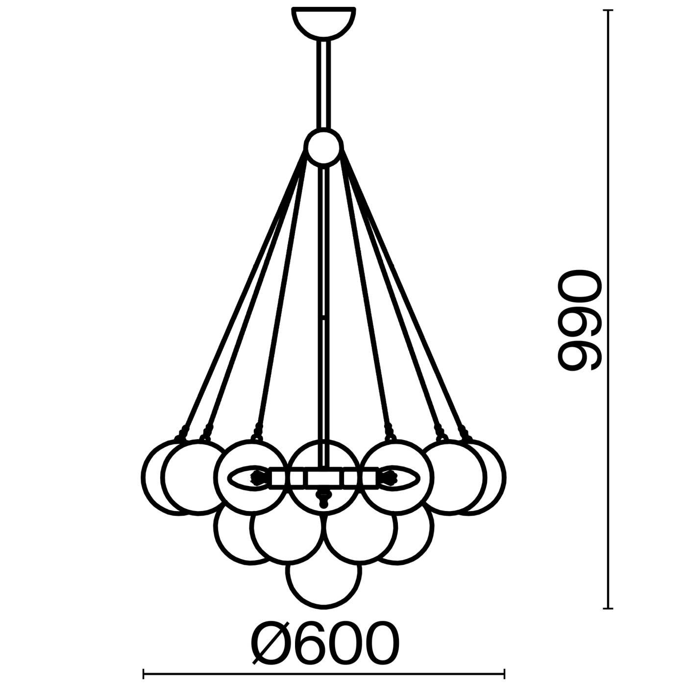 FR5231PL-06BS Подвесная люстра Freya Fiesta FR5231PL-06BS