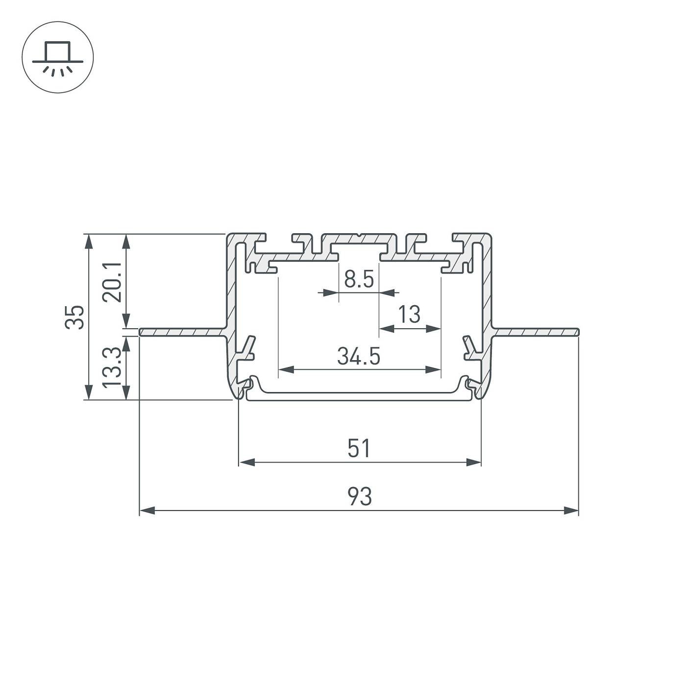 Профиль Arlight Sl-Linia 035650