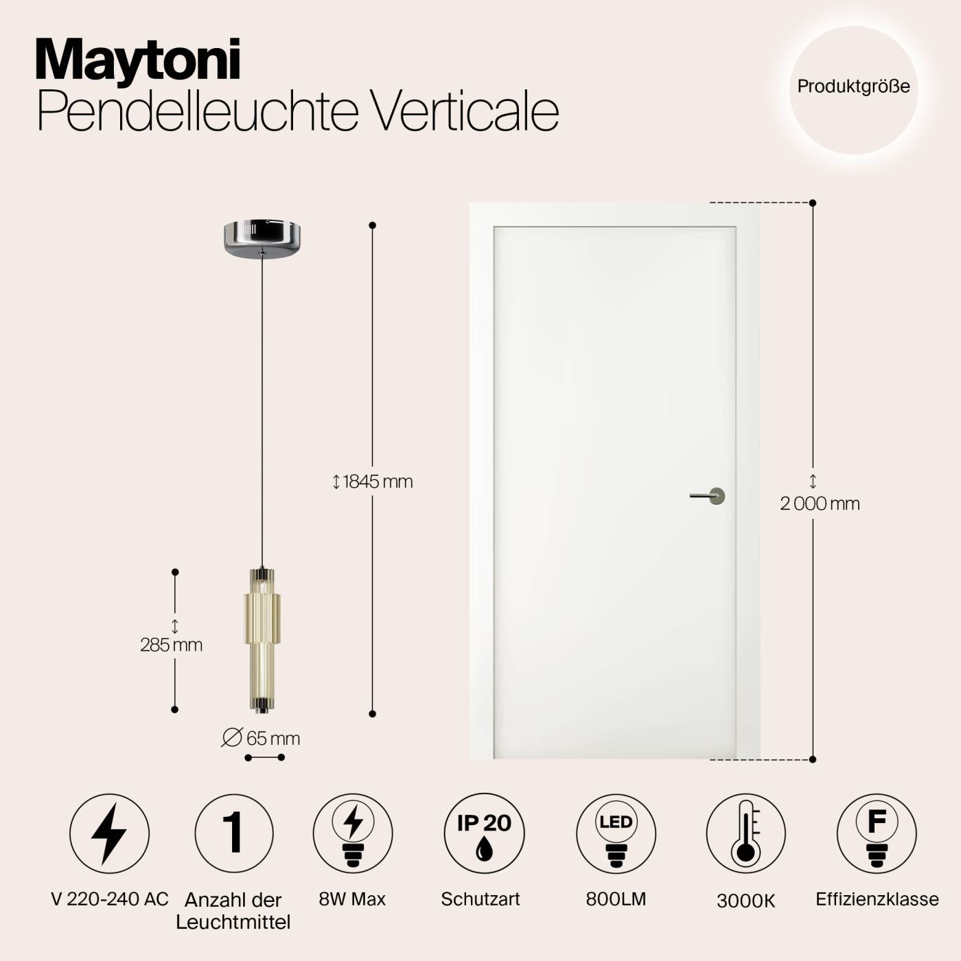 Светильник подвесной Maytoni Verticale MOD308PL-L9CG3K
