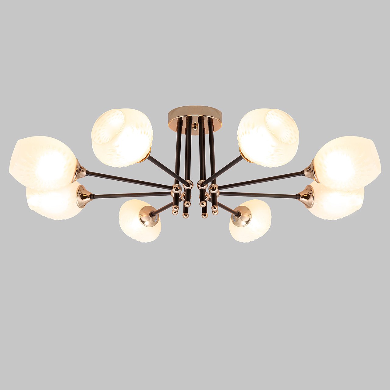 Потолочная люстра IMEX MD.4144-8-S-BK+FGD