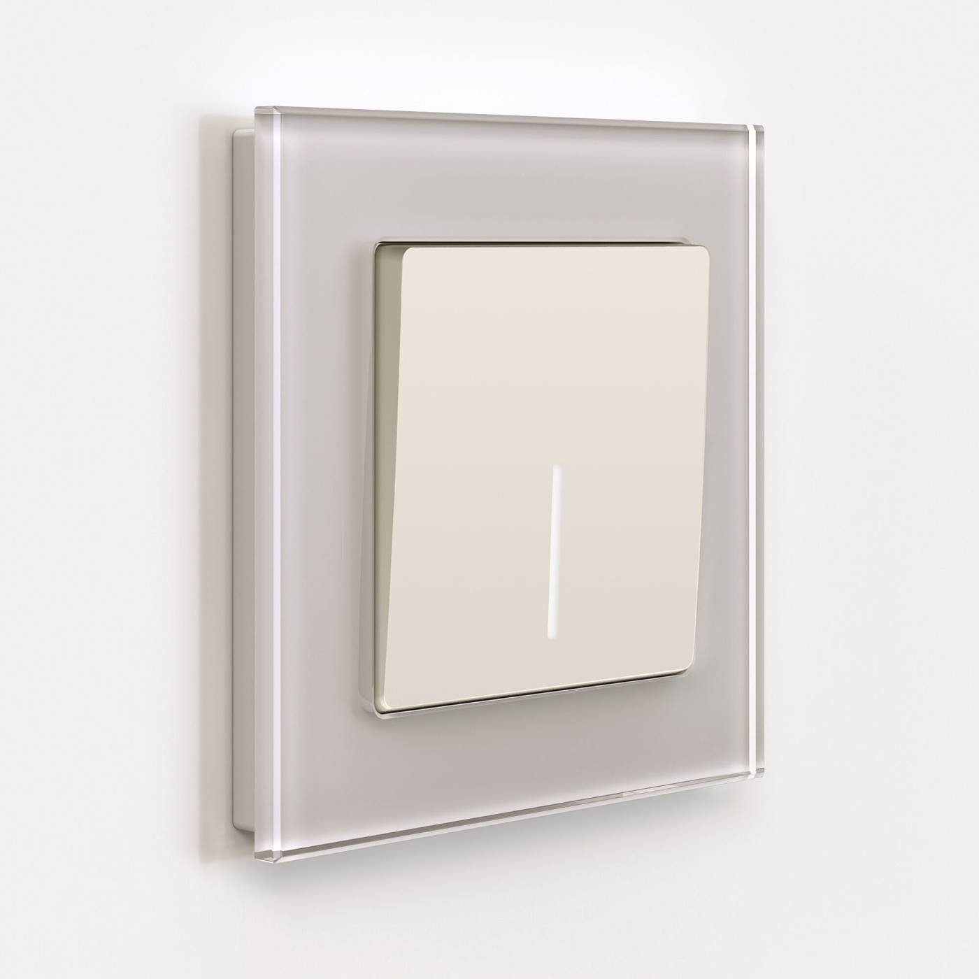 Выключатель Werkel W1110162/ Выключатель одноклавишный с подсветкой (айвори матовый)