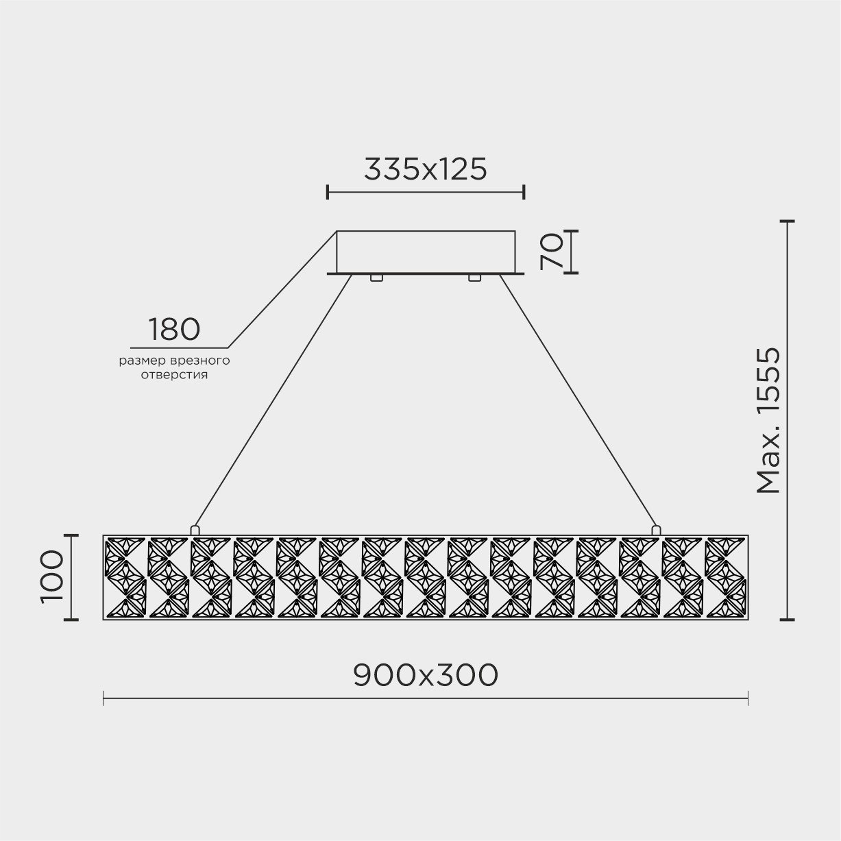 ML.335.900.300 GD Подвесная люстра ML Modelux ML.335.900.300 GD