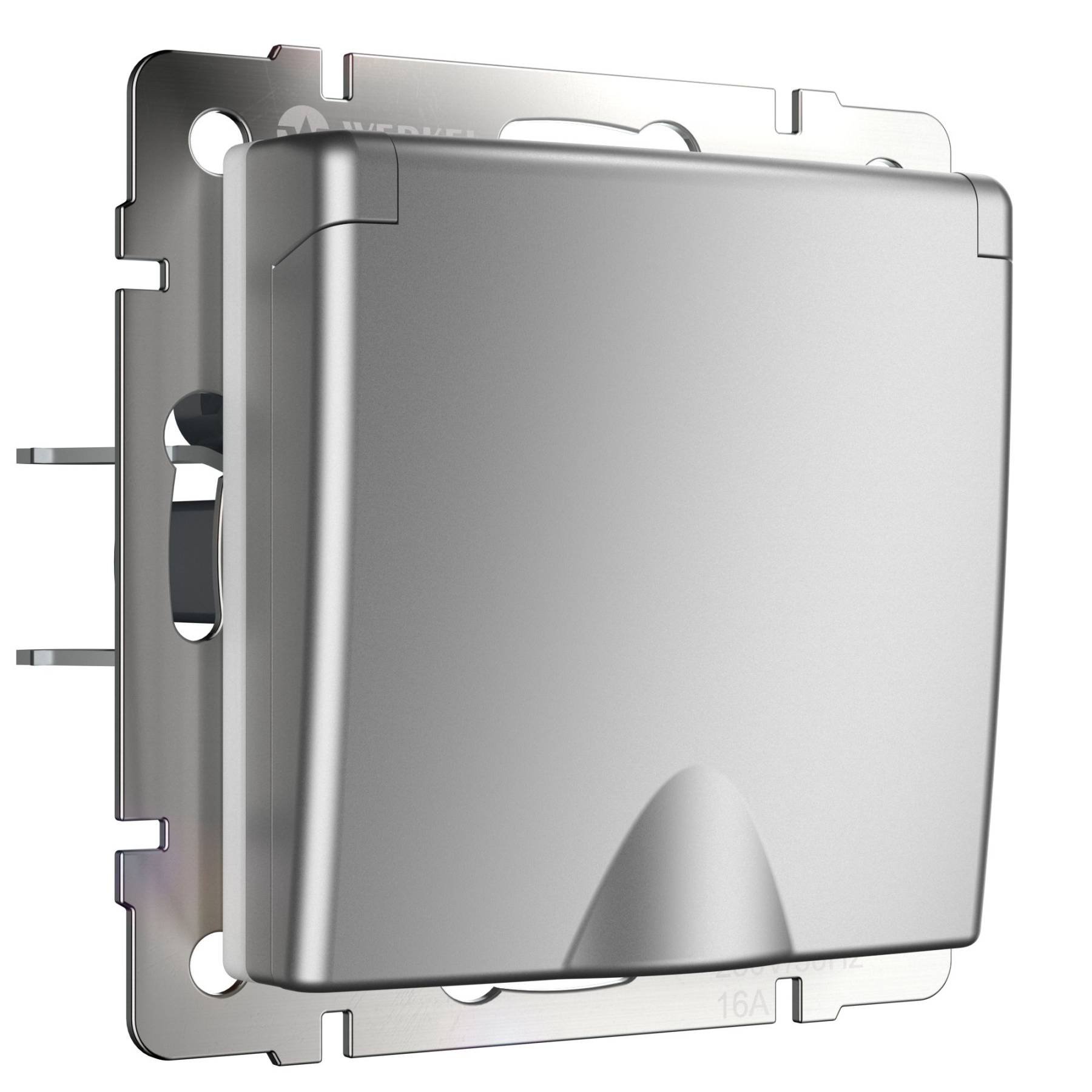 W1171206/ Розетка влагозащ. с зазем. с защит. крышкой и шторками (серебряный) Розетка Werkel W1171206/ Розетка влагозащ. с зазем. с защит. крышкой и шторками (серебряный)