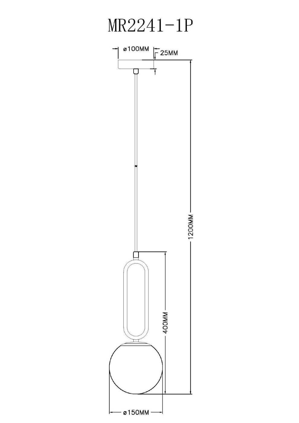 Светильник подвесной MyFar Pierre MR2241-1P