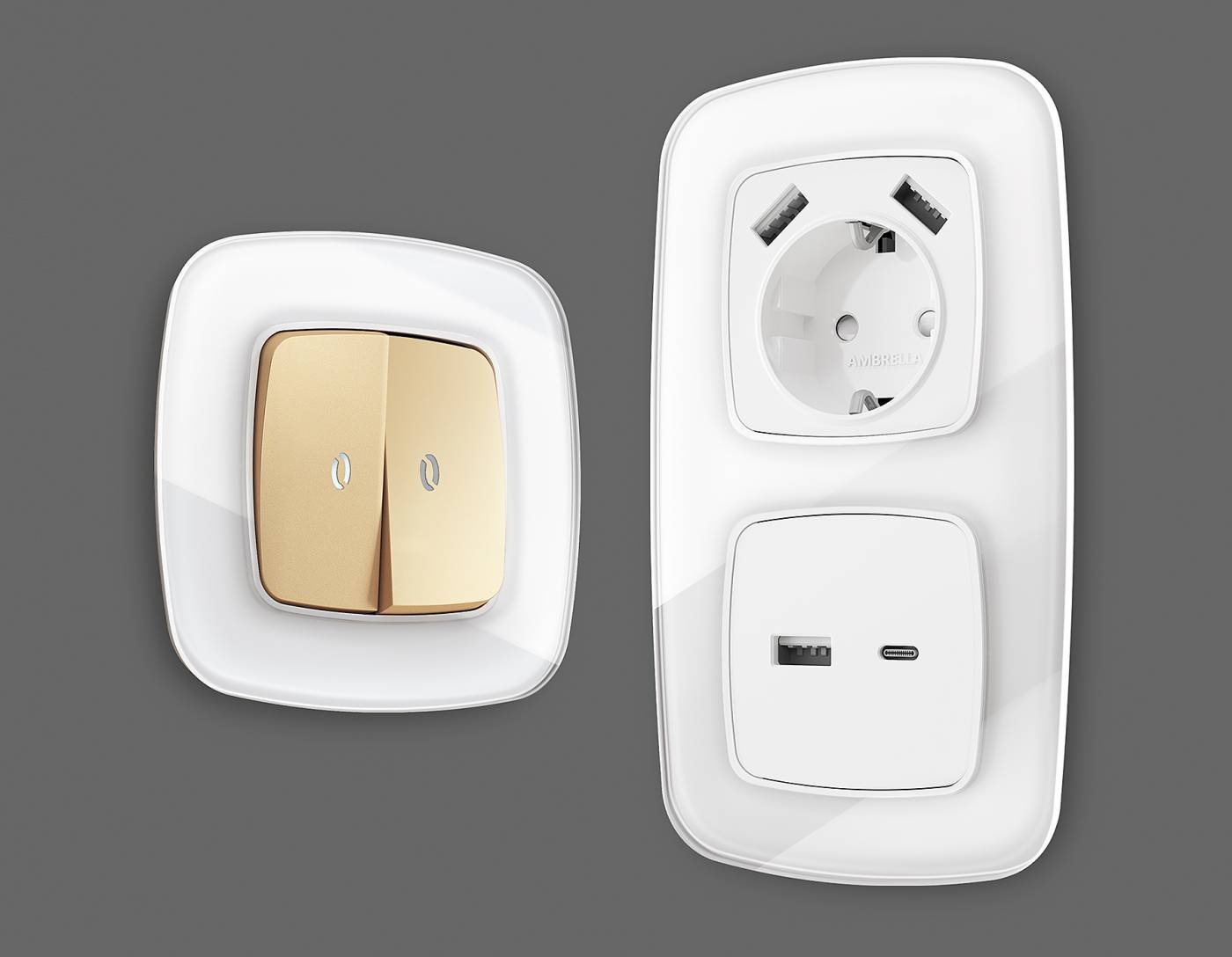 OF350102 Рамка Ambrella Volt Radian Стекло натуральное OF350102