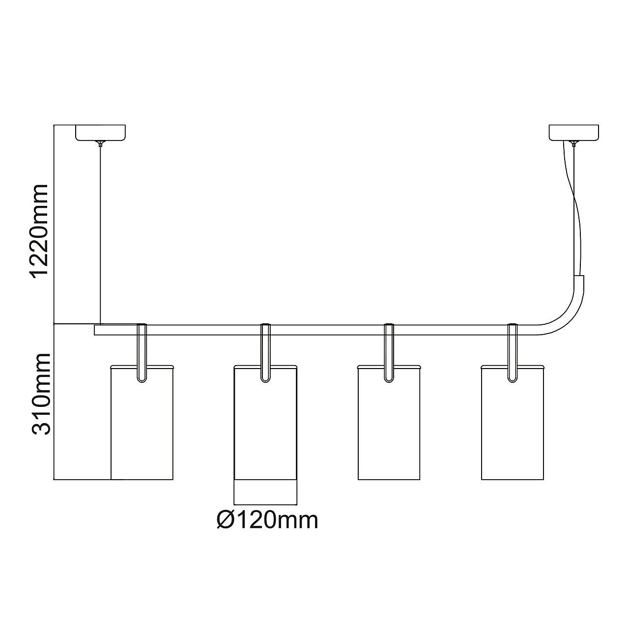 Светильник подвесной De Markt Тетро 673014504