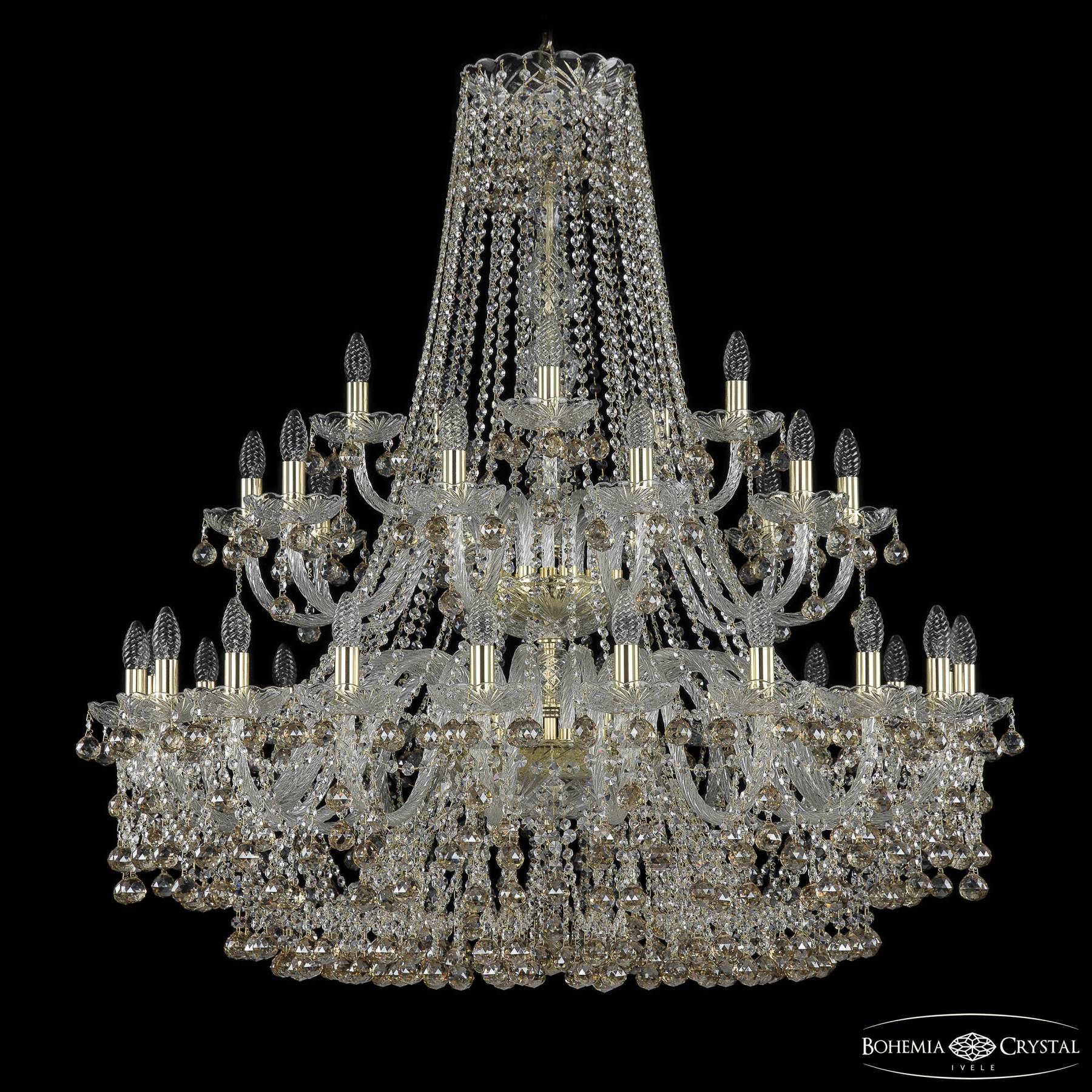 1409/20+10+5/400/2d G K721 Подвесная хрустальная люстра 1409 Bohemia 1409/20+10+5/400/2d G K721