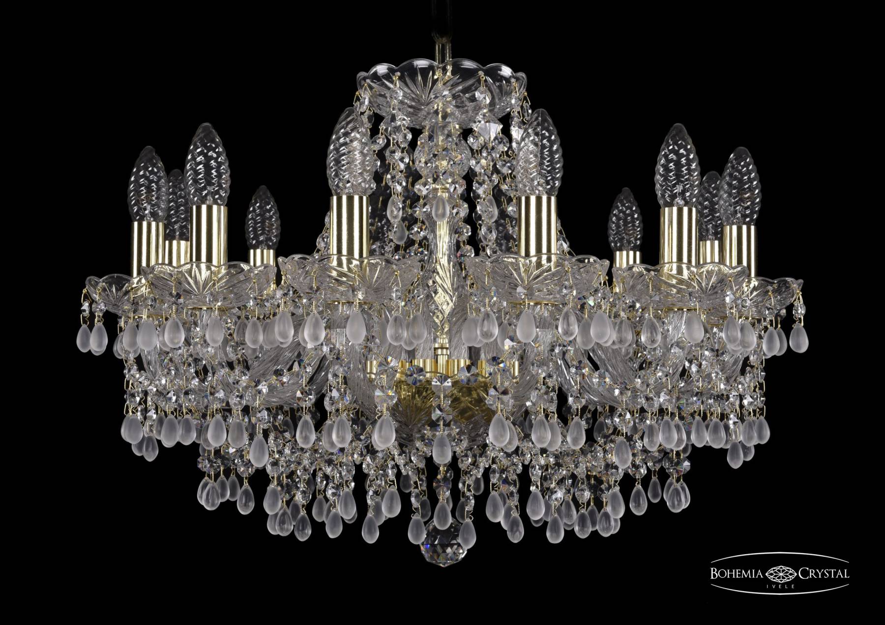 1410/12/195 G V0300 Подвесная хрустальная люстра 1410 Bohemia 1410/12/195 G V0300