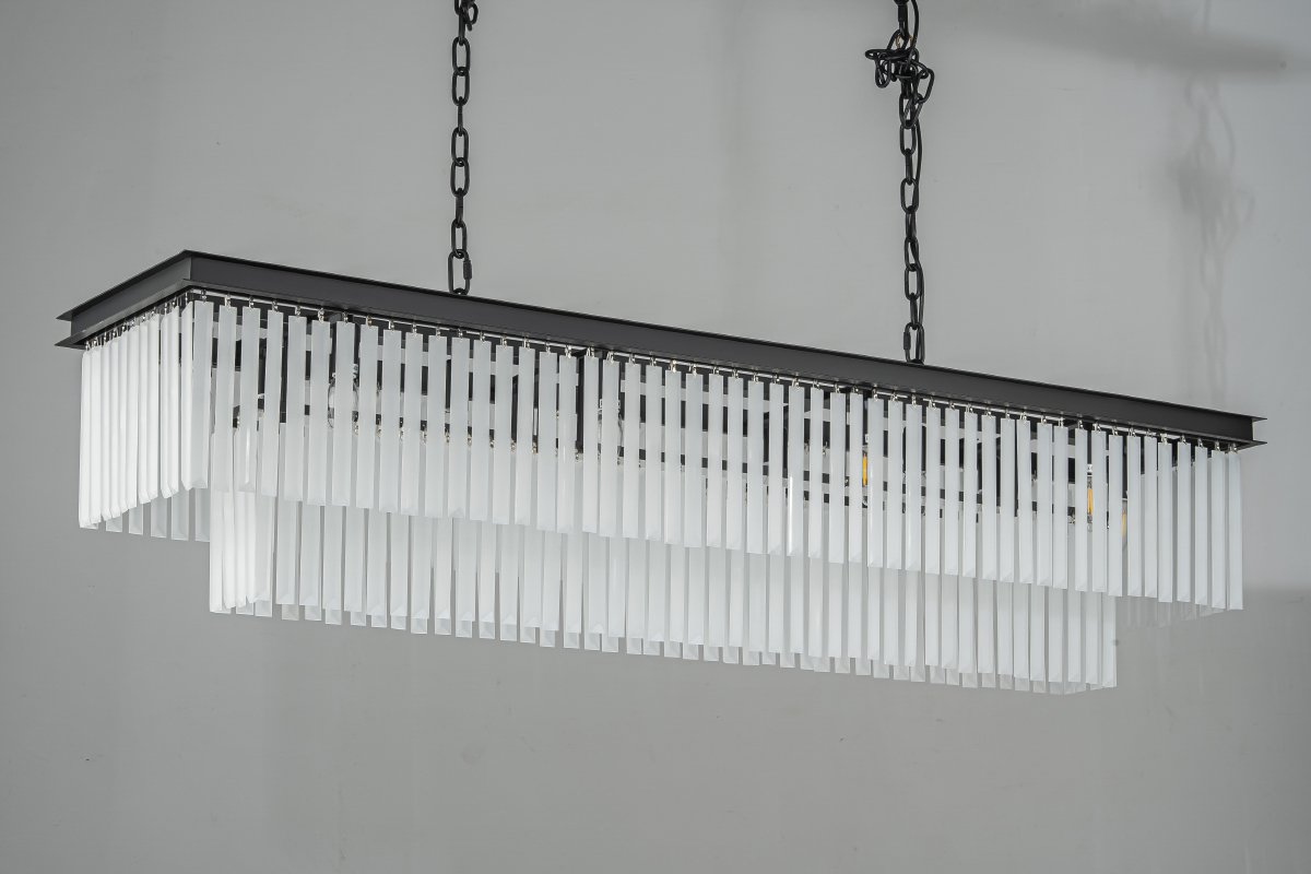 KR0387P-12C/P black/frost Подвесная люстра Delight Collection 1920s Odeon KR0387P-12C/P black/frost