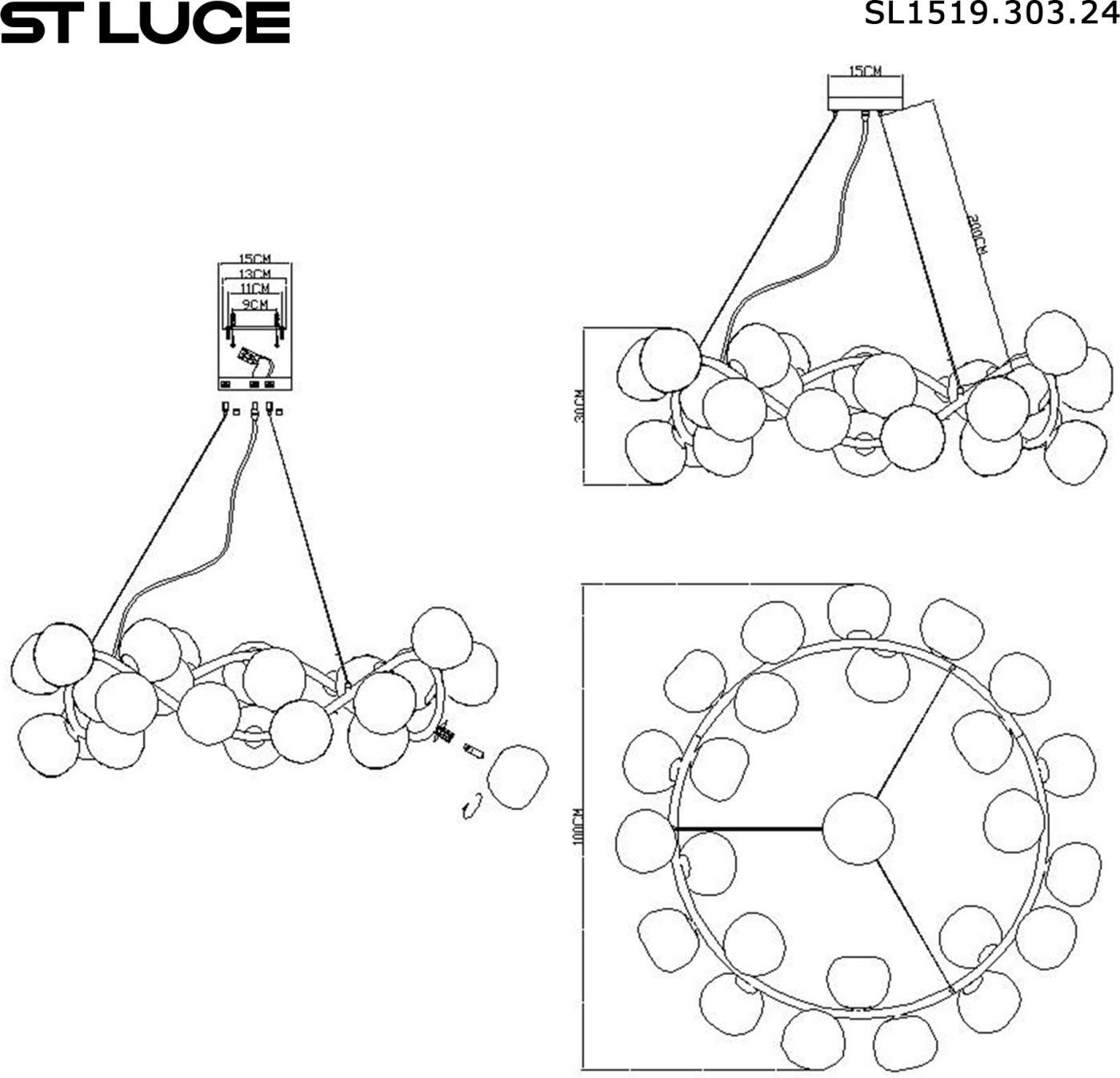 SL1519.303.24 Подвесная люстра ST Luce Sweven SL1519.303.24