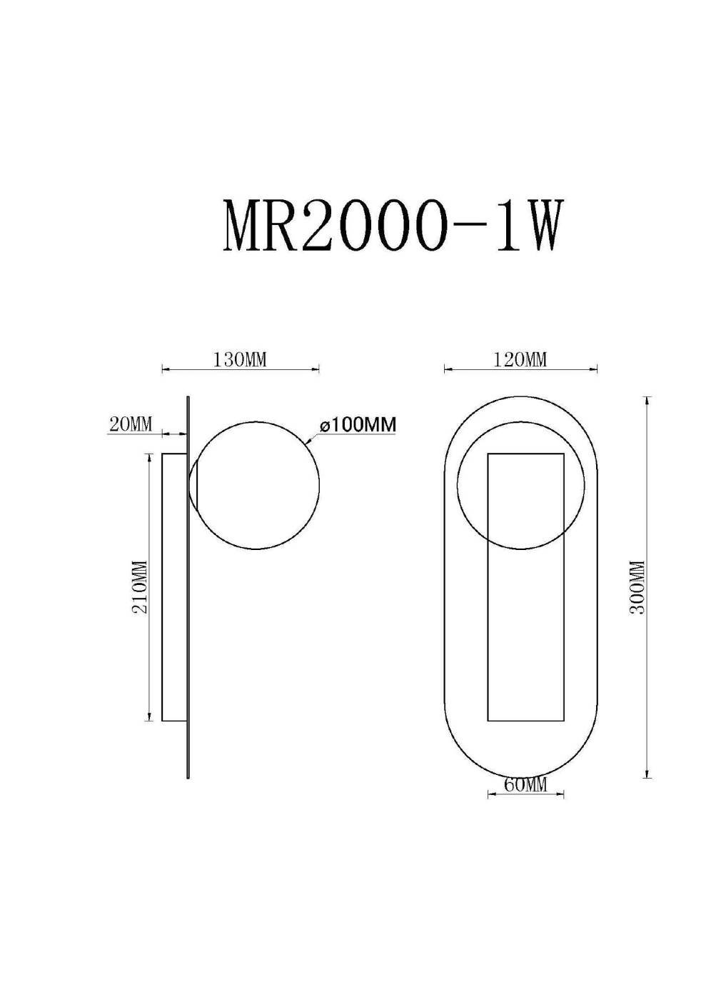 MR2000-1W Настенное бра MyFar July MR2000-1W