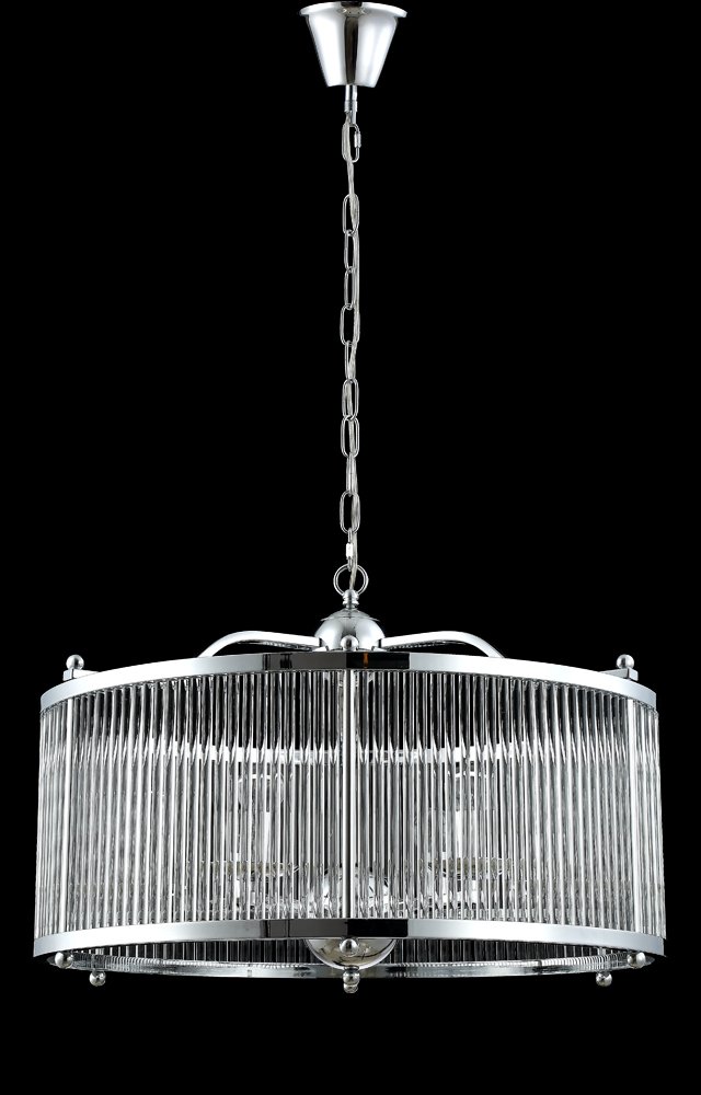 Подвесная люстра Crystal Lux Tadeo TADEO SP6 D600 CHROME/TRANSPARENTE