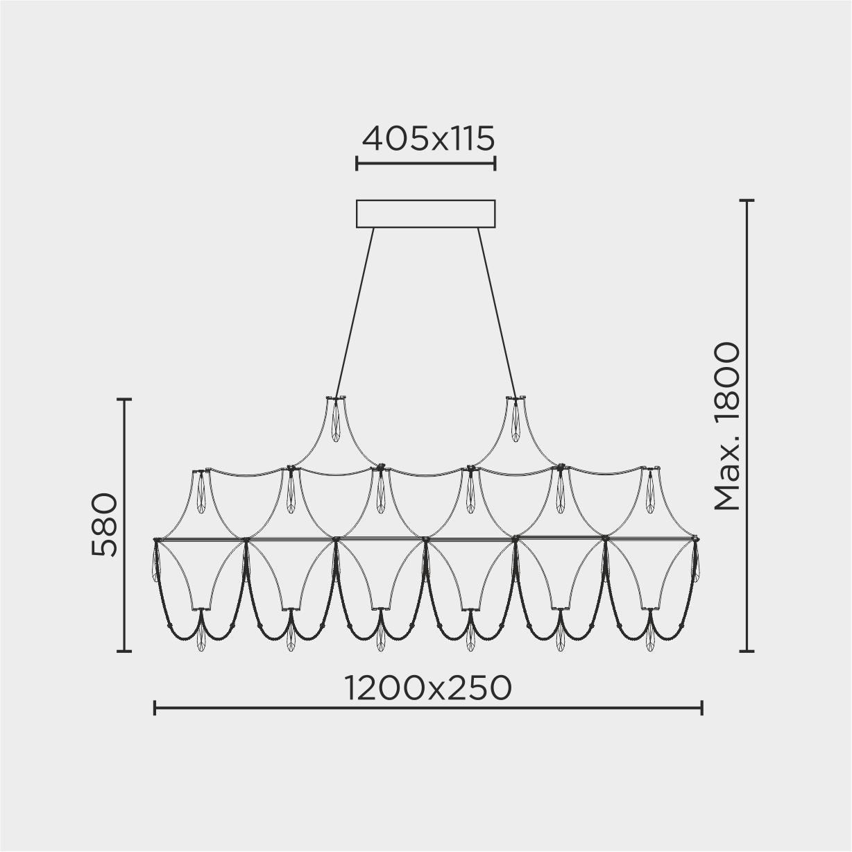 Подвесная люстра ML Modelux ML.5603.1200P СН