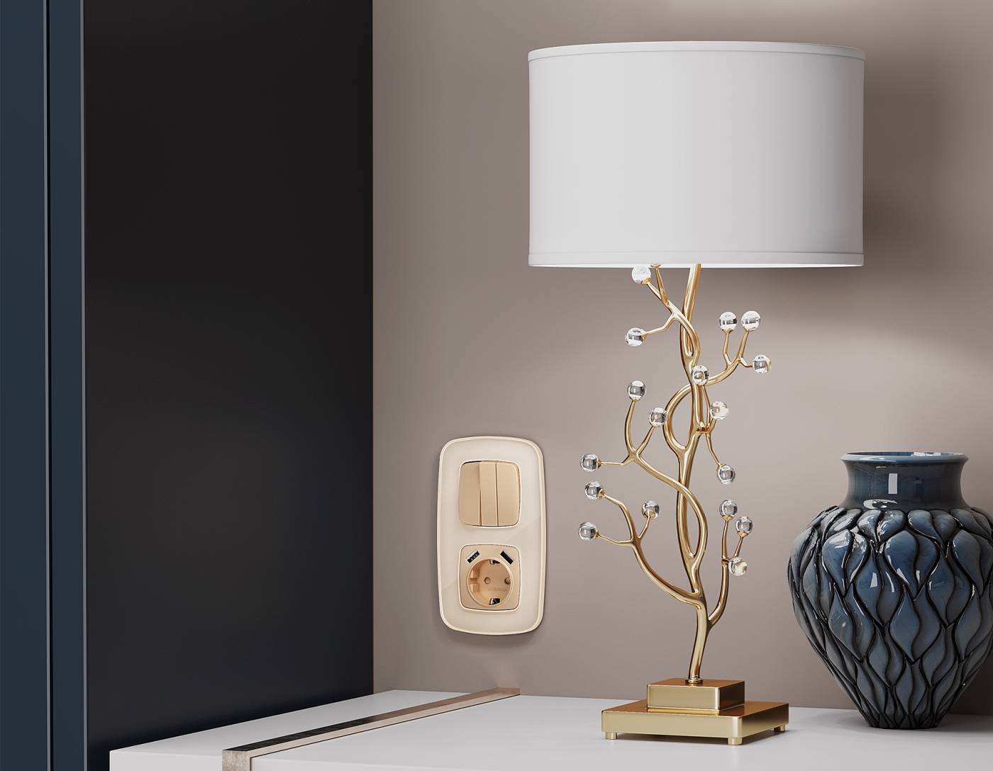 OP6050 Накладка на механизм Ambrella Volt OMEGA OP6050