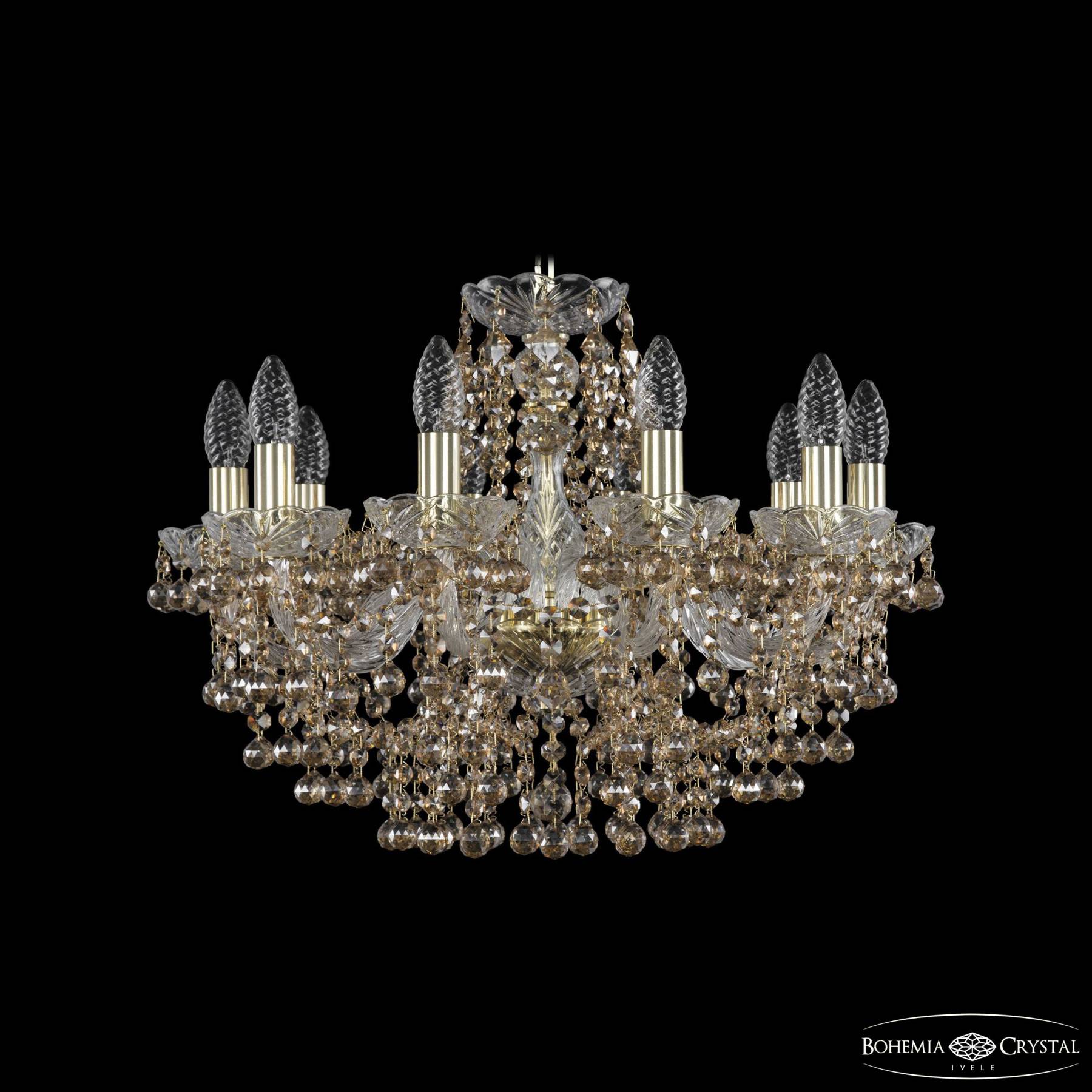 1409/10/195 G R721 Подвесная хрустальная люстра 1409 Bohemia 1409/10/195 G R721
